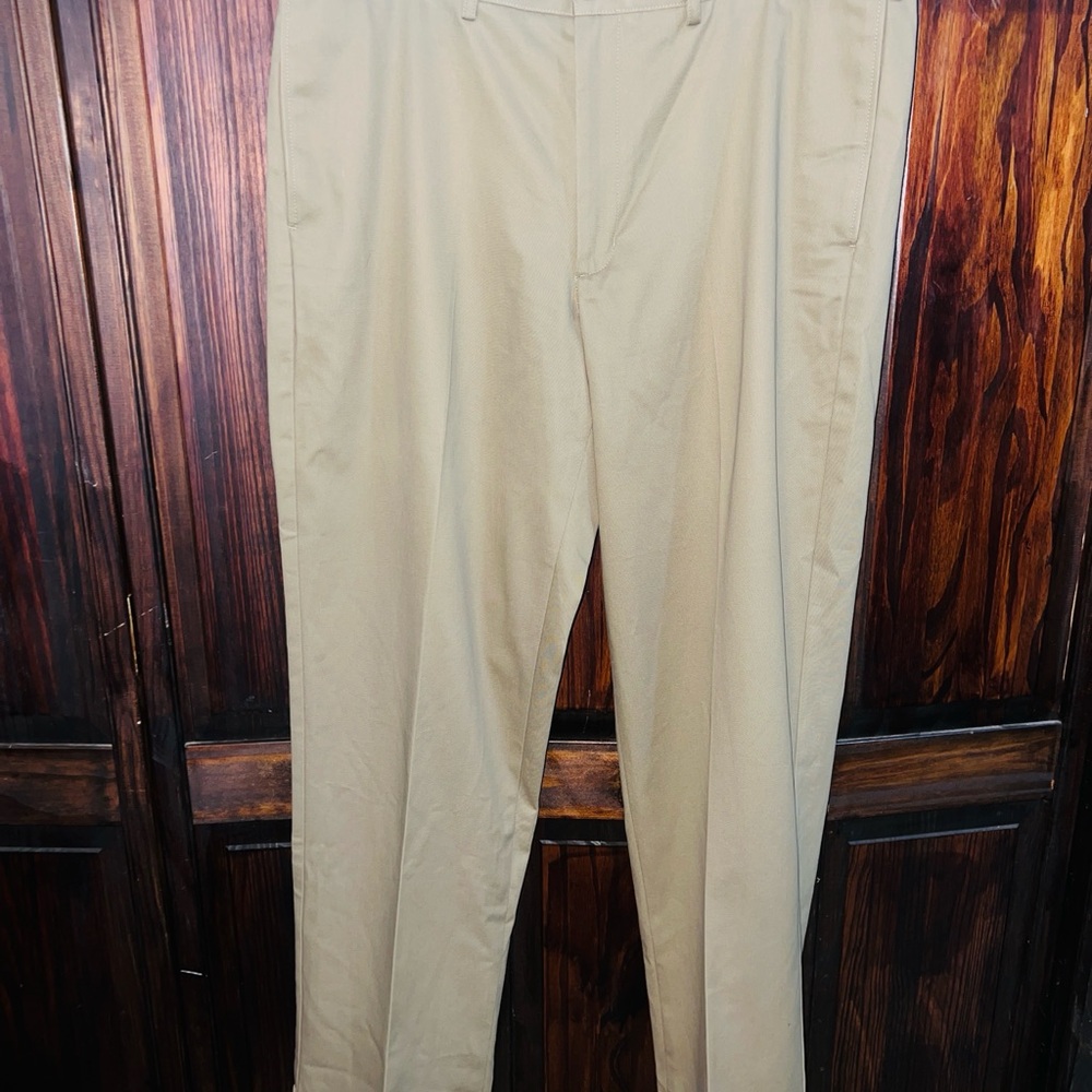 Lands'‎ End Tan Chinos Classic Straight-Leg